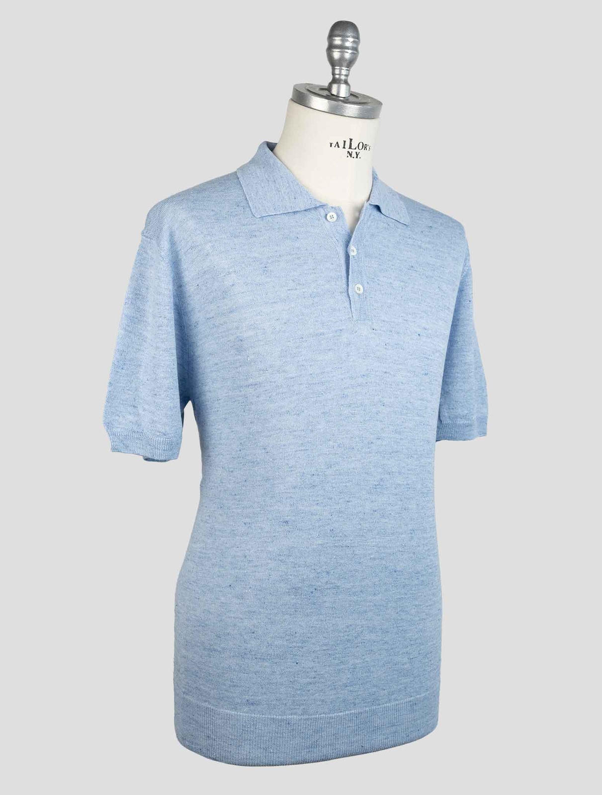 НОВОЕ ЛЬНЯНОЕ ПОЛО ИЗ ХЛОПКА СВЕТЛО-ГОЛУБОГО ЦВЕТА LUIGI BORRELLI US 40 - EU 50 LBMZ3 52190₽