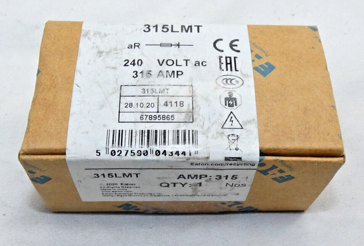 Eaton Bussmann 315LMT Fuse 240vac 315A - Incl VAT