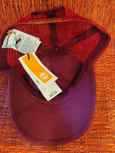 Timberland Logo Trucker Druckknopflasche Kappe Erwachsene verstellbar Netz bestickte Mütze, Neu mit Etikett - Bild 3 von 3