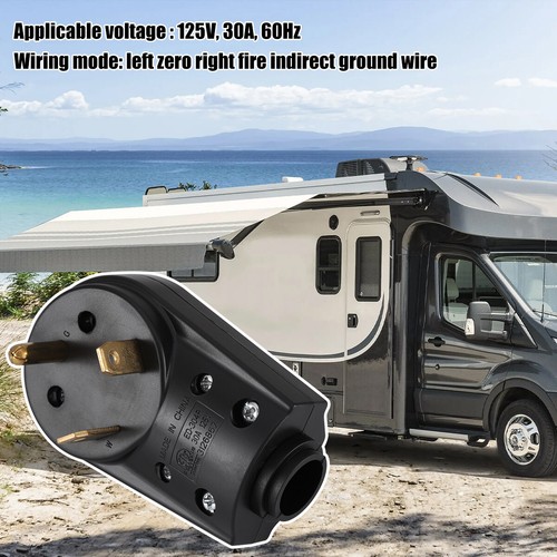 RV Heavy Duty 125V 30Amp Receptacle Male/Female Plug Power Cord End Replacement - Picture 5 of 39