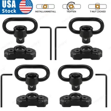 4 Pack For M-LOK MLOK Quick Release Sling Mount Push Button QD Sling Swivel Adap