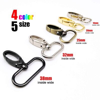 Drehbarer Leder Handtaschenriemen Gürtel Hundekette Schlüsselring Verschluss Clip Triggerschnalle