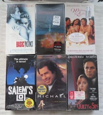 Basic Instinct / Independence Day /Waiting To Exhale SEALED! + 3 Other VHS Tapes
