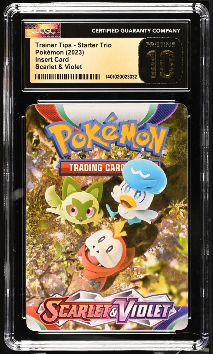 BLACK LABEL CGC 10 Pristine Starter Trio SV Trainer Tips BLACK LABEL CGC 10 Pristine Starter Trio SV Trainer Tips