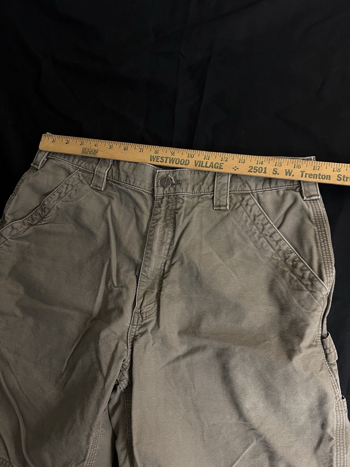 Carhartt Mens *34 B147 LBR Duck Canvas Carpenter Shorts Heavy Duty Light Brown