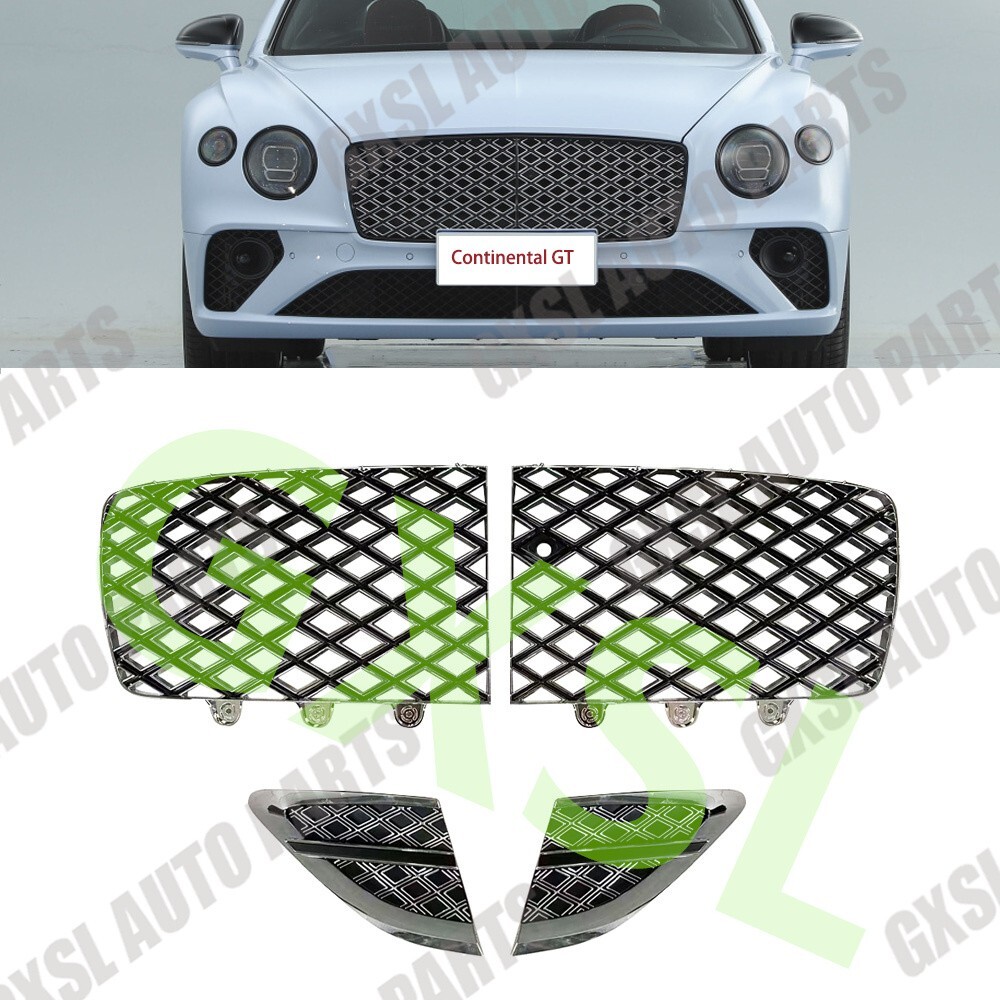 Bentley Continental GT 2021-2024 Bumper grilles Set Chrome
