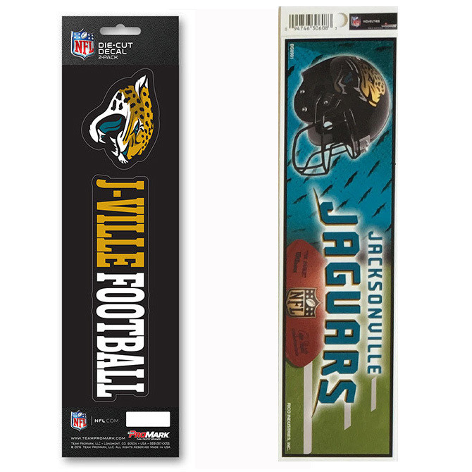 New NFL Jacksonville Jaguars DieCut Vinyl Slogan Decal and Bumper