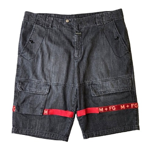 Vintage Marithe Francois Girbaud Shorts Black Red Baggy Shuttle