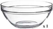 9 inch GLASS BOWL - CHEFS MIXING BOWL - FRUIT / SALAD BOWL - SOURDOUGH - 2.5 Ltr