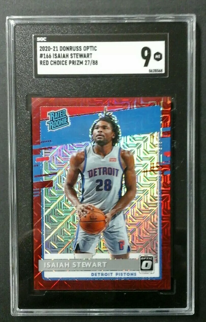 2020-21 DONRUSS OPTIC ISAIAH STEWART RED CHOICE PRIZM 27/88