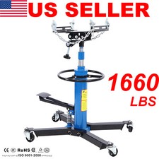 2-Stage Hydraulic Transmission Jack 1660 lbs w/360°Swivel Wheel Lift