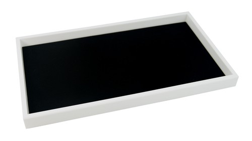 White Leatherette 1 Inch Deep Presentation Display Tray & Choice of Insert - Picture 18 of 31