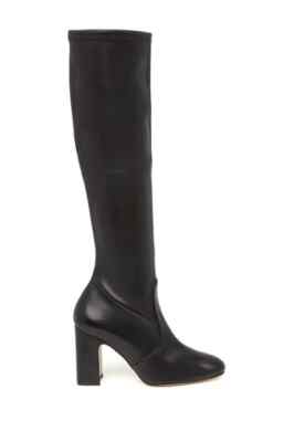 Stuart Weitzman Z1194 Women's Milla Tall Stretch Leather Boots Size 9.5 B