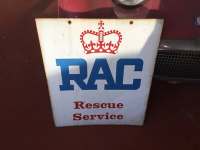 Recoevry Signage Vintage RAC Metal Rescue Service garage recovery sign. | eBay UK