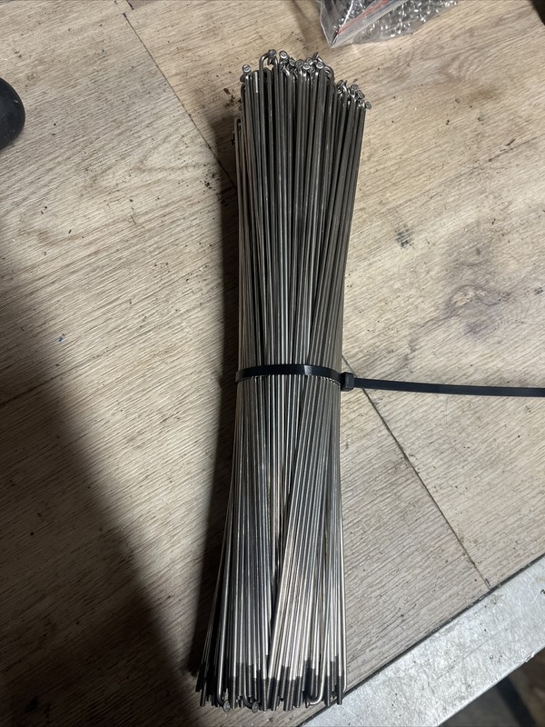 DT Swiss Competition silver spokes 258mm pack of 20 with 20 Ali 12mm nipples