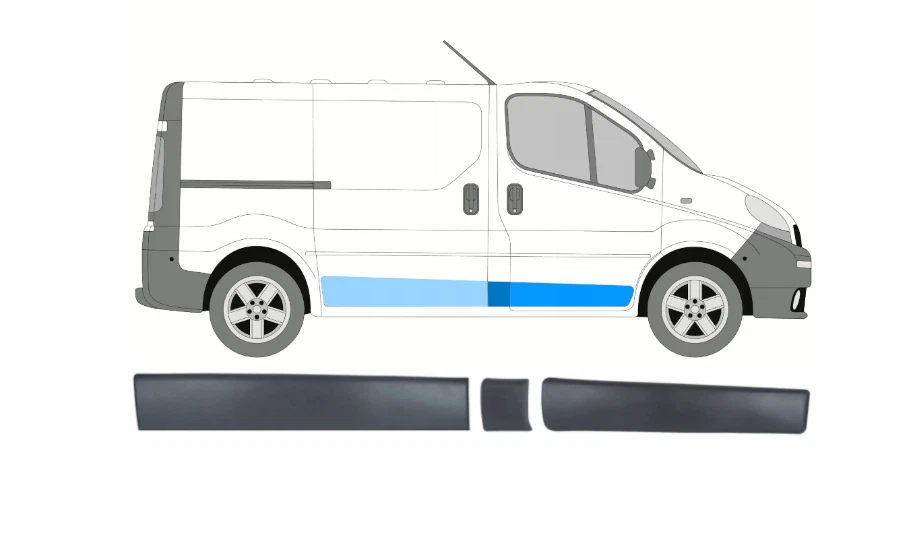 SETZ ZIERLEISTE SEITENWAND DIE TÜR RECHTS RENAULT TRAFIC II OPEL VIVARO A