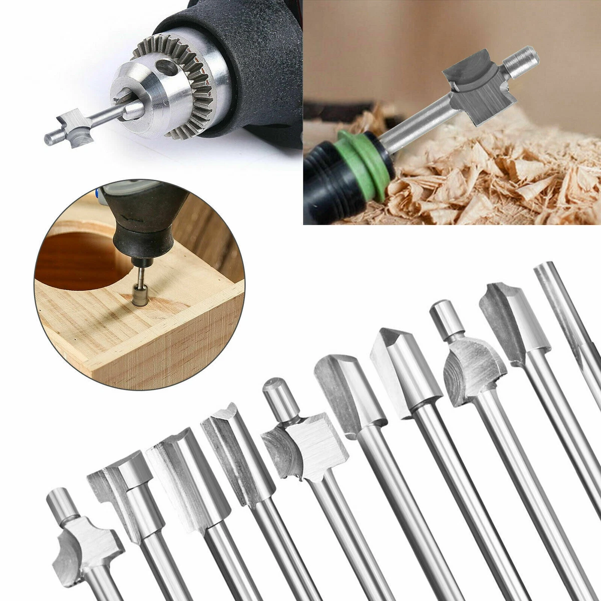 10pcs/set woodworking electric rotary file wood