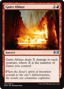 Gates Ablaze x4 - Ravnica Allegiance - NM-Mint, English - Ravnica Allegiance
