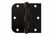 Oil Rubbed Bronze 3.5" SQ X 5/8 Radius Door Hinge interior Half Round Square