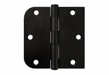  Oil Rubbed Bronze 3.5"  SQ X 5/8 Radius Door Hinge interior Half Round Square