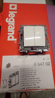 Legrand 664702 - Double Interrupteur Va et vient NILOE BLANC | eBay