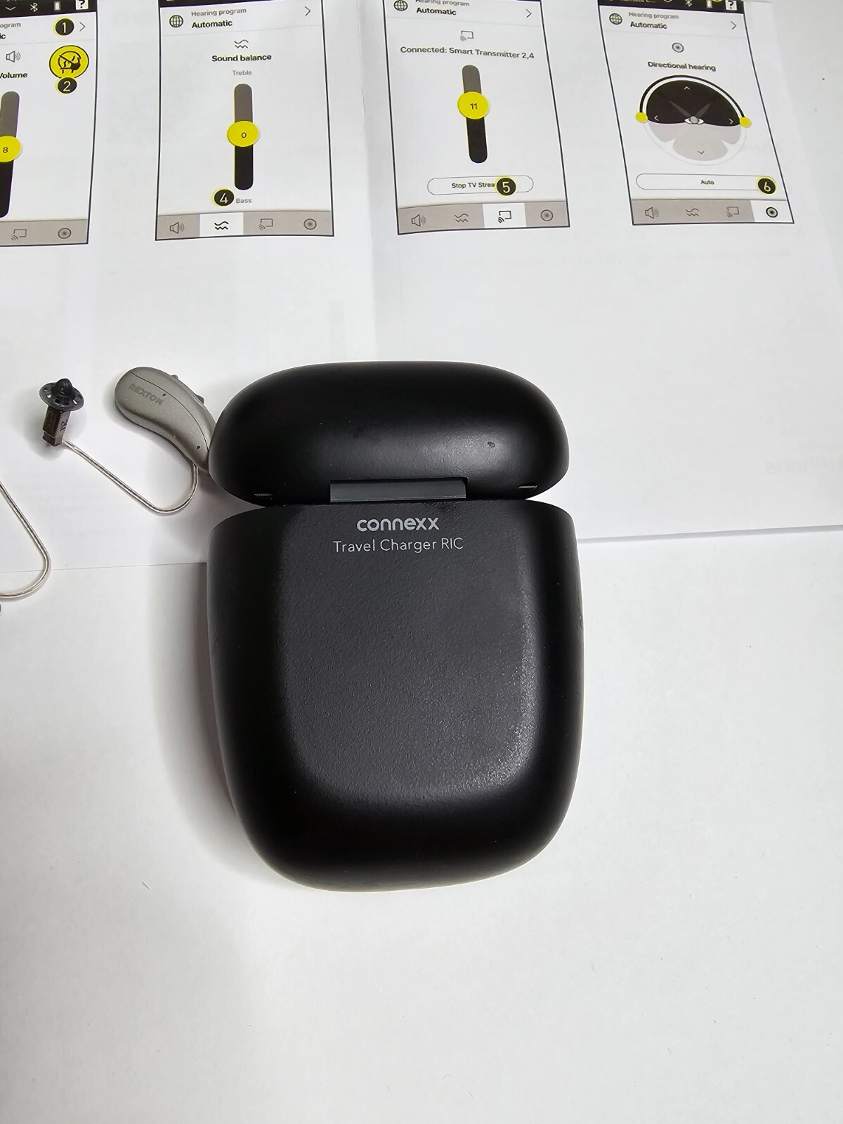 Rexton BiCore C RLi Hearing Aids Premium, Connexx Travel Charger RIC
