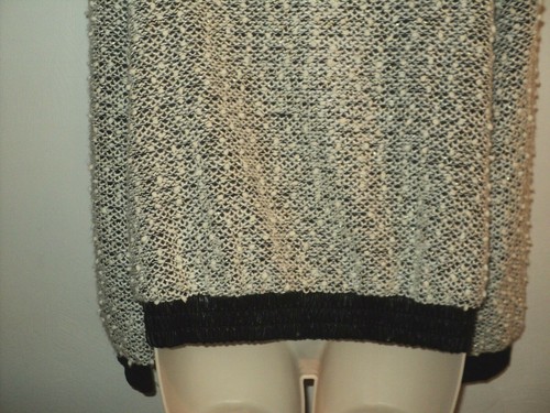 Potter's Pot Jacket Size Medium Light Gray Boucle Nubby Metallic Zip Front - Picture 6 of 8
