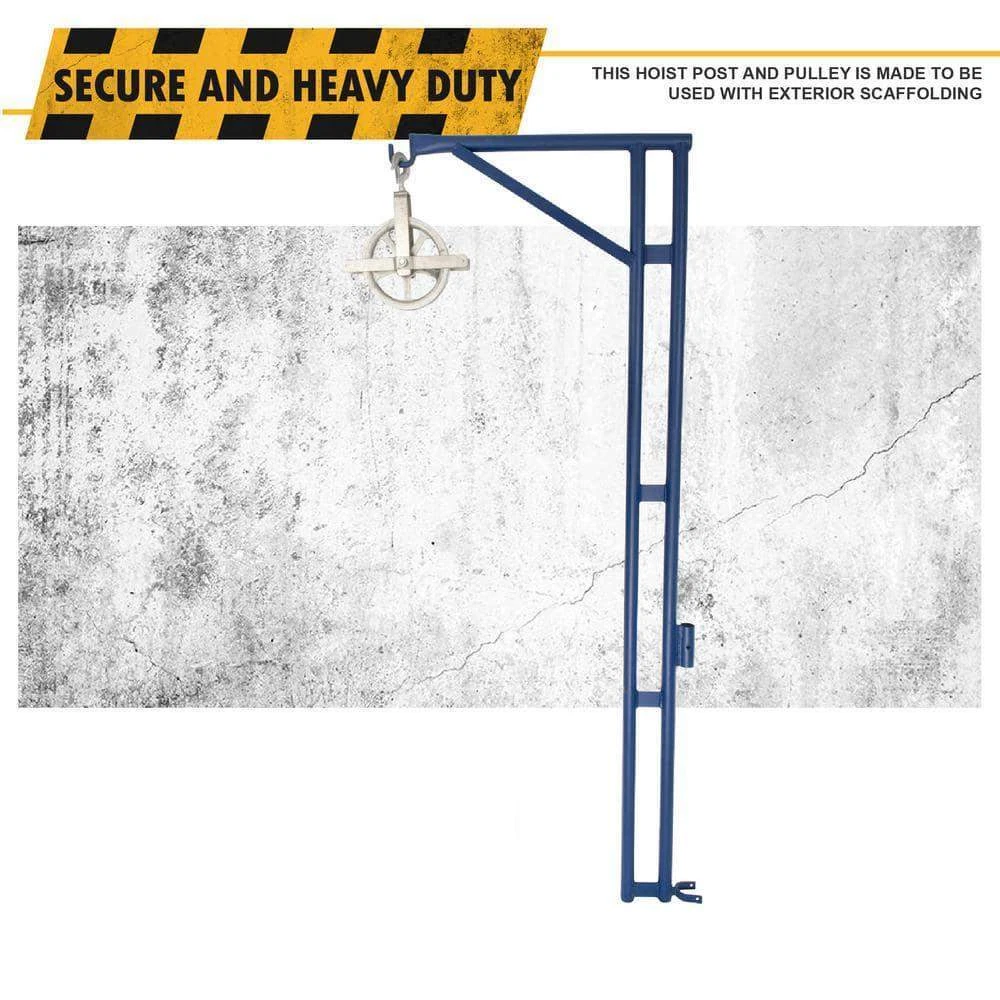 MetalTech 90 Steel Hoist Post and Gin Block Pulley Kit, Scaffolding