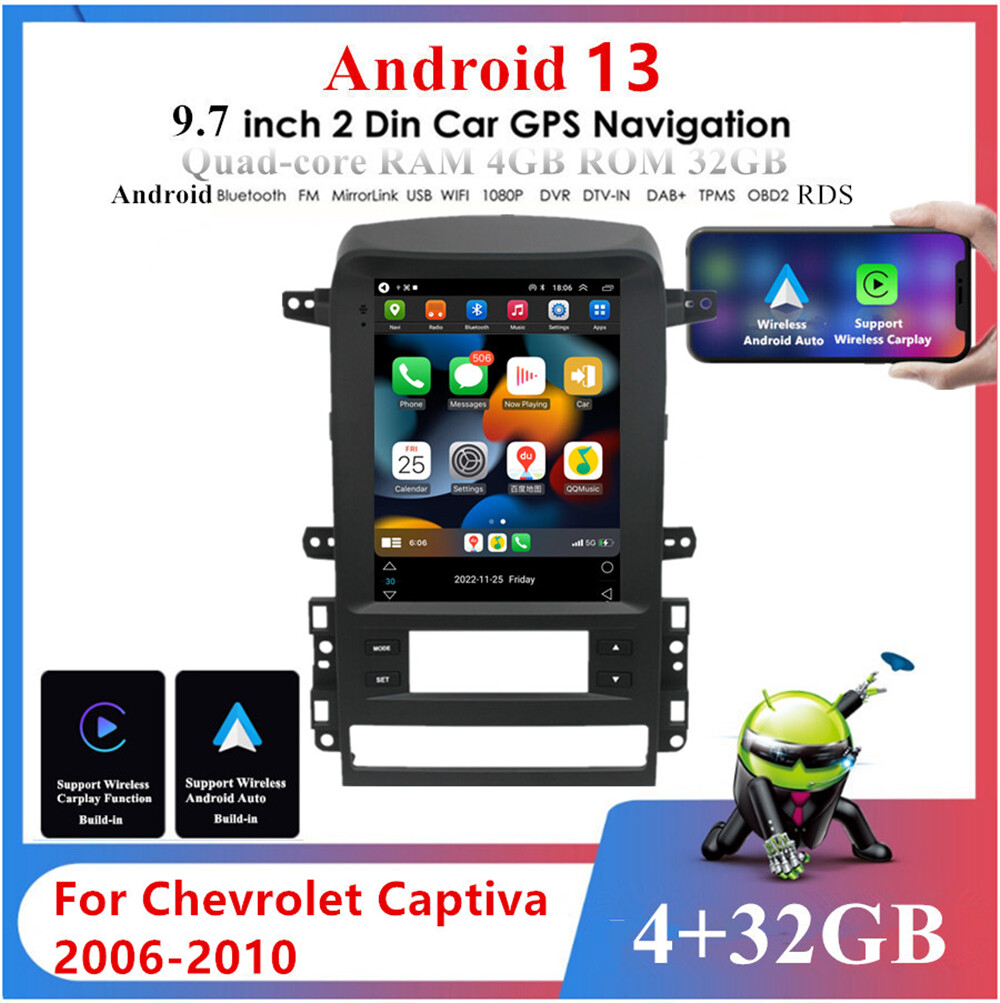 9.7'' Vertical Android 13 4+32GB Stereo Radio Navi GPS For Chevy