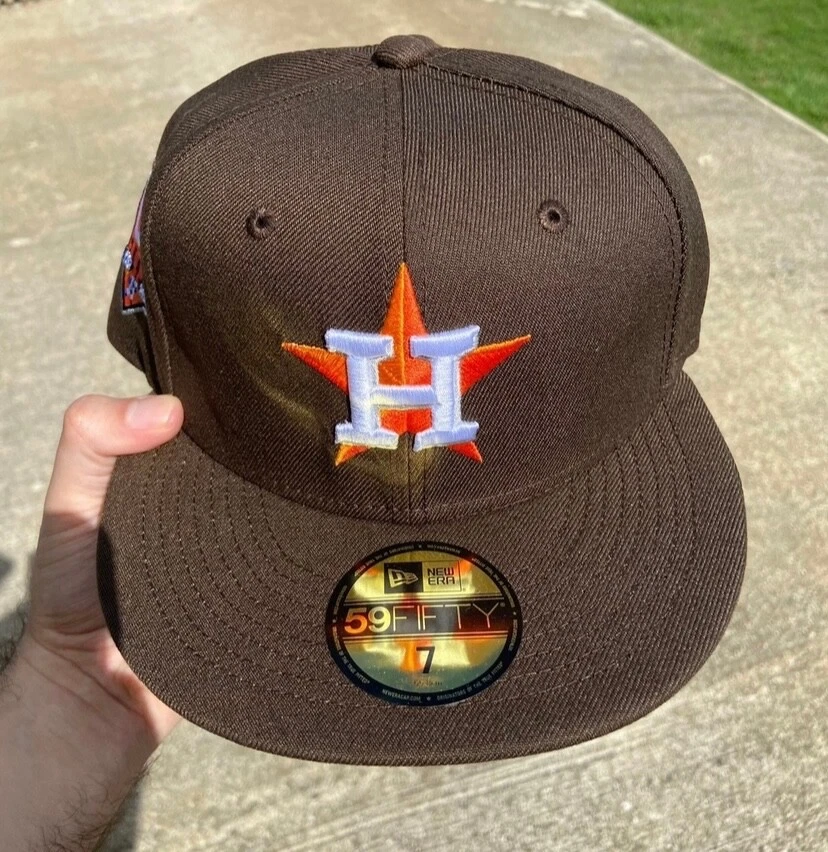 Houston Astro’s Brown Fitted Hat Size 7 1/4 TRAVIS SCOTT Astroworld  Color-way