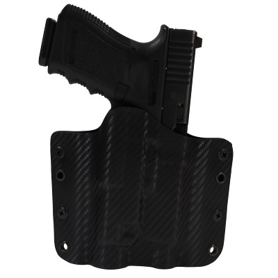 OWB Kydex Holster for Hanguns with Crimson Trace CMR 209 - BLACK CARBON FIBER