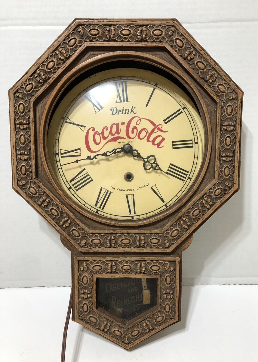 Vintage Drink Coca-Cola COKE Wall Clock by Mirro Products Vintage Drink Coca-Cola COKE Wall Clock by Mirro Products