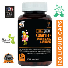CLINICAL DAILY Complete Whole Food Multivitamin Supplement for Women  Men