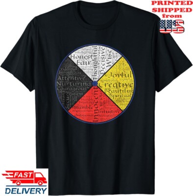 Native American Words Of The Medicine Wheel 1  T-Shirt, Unisex  Tee