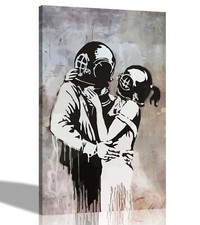 Think Tank by Banksy Canvas Prints Wall Hanging Framed Love Pictures Street Art