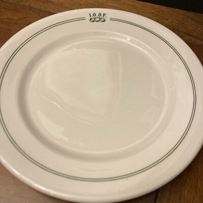 VYG Warwick China I.O.O.F. Odd Fellows Dinner Plate DeMoulin & Bros. Greenville