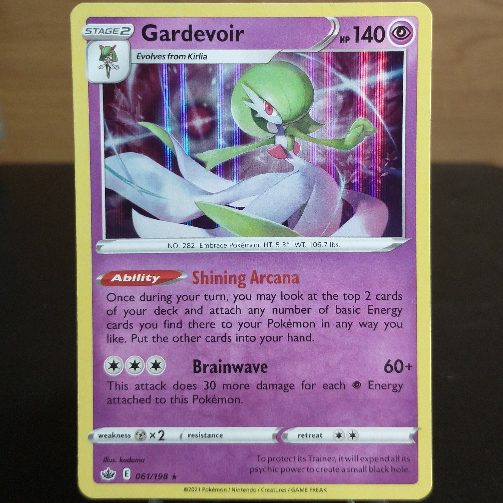 Gardevoir 061/198 NM Holo Rare Chilling Reign Near Mint Pokemon Card 61/198 foil