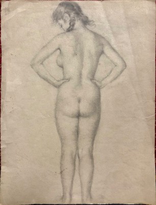 Vladimir V Lebedev Original Russian Pencil Drawing Of Nude From
