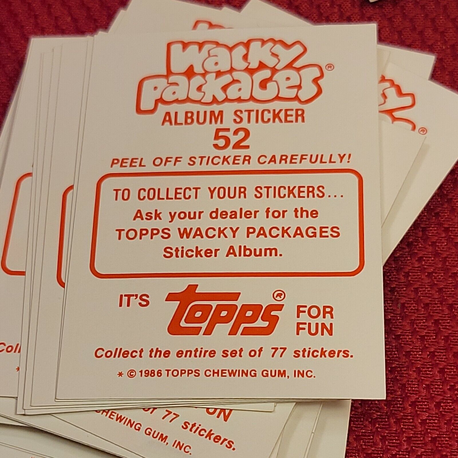 1986 BLUNDER BREAD Topps Wacky Packages Sticker 