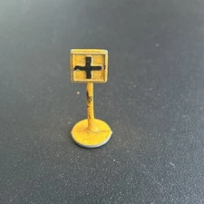 VTG METAL TOOTSIETOY STREET EMBOSSED SIGN  Traffic Road