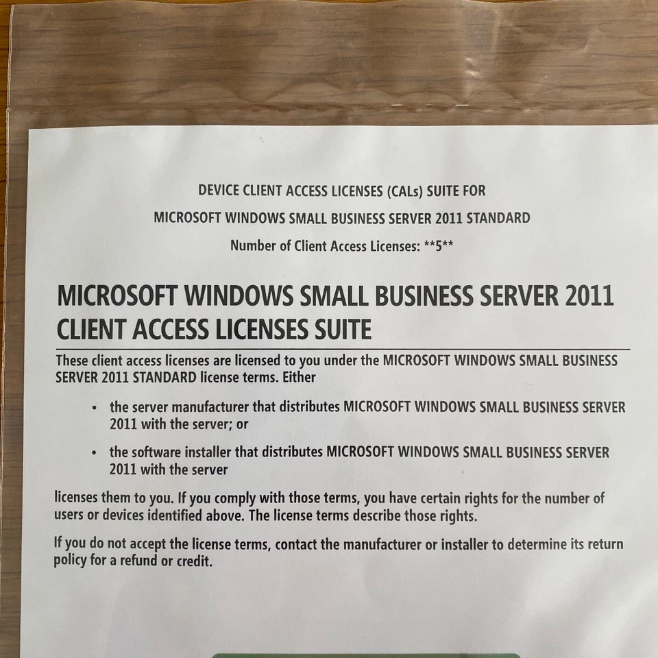 Windows Small Business Server 2011 5 Device CALS Standard SBS (Dell) - Image 3 of 4
