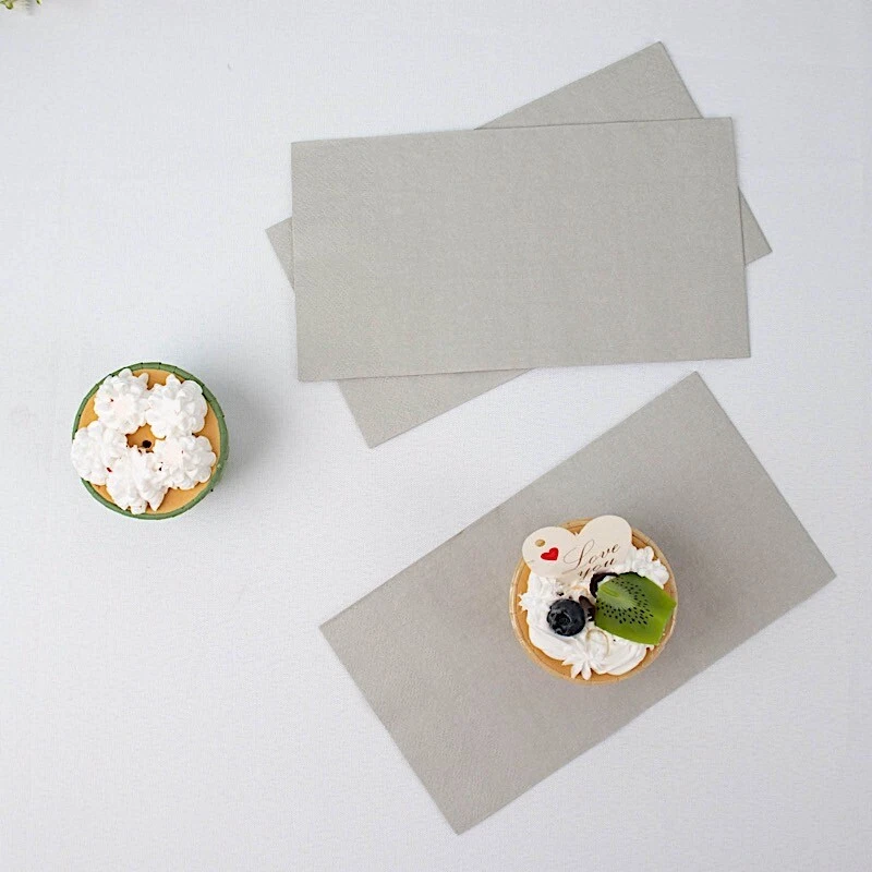 GRAY 50 Soft 2 Ply Dinner Cocktail Paper NAPKINS Party Events Home Decorations - Image 2 of 4