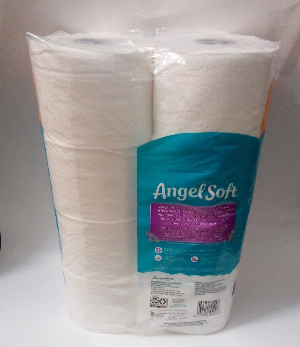 ANGEL SOFT SCENTED TUBE (FRESH LAVENDER)TOILET PAPER *8 ROLLS *320