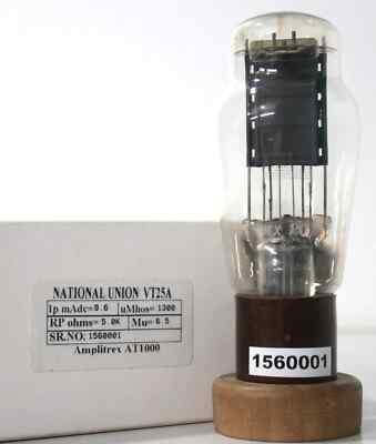 VT25A NATIONAL UNION Brown Base made in U.S.A Amplitrex AT1000 Tested fixed bias