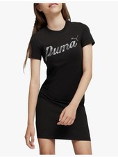 Essentials Blossom Graphic Short Sleeve Dress Black Size Small