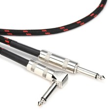 Gator Cableworks Backline Series Braided Instrument Cable - Black/Red, 20 foot