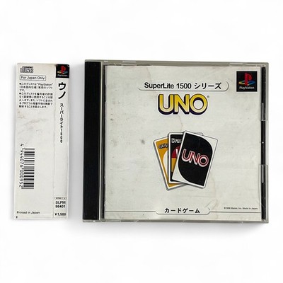 PS1 - UNO - SuperLite 1500 Series + Spinecard JAPAN mit OVP OVP beschädigt