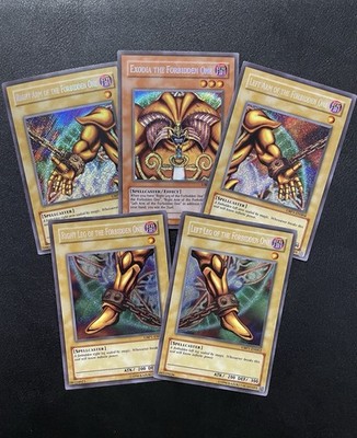 Exodia the Forbidden UBP1 Full Set - Secret Rare - Handmade Proxy