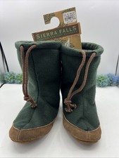 SIERRA FALLS FASHION COMFORT SLIPPERS SIZE MEDIUM BY NEW YORK LITES GREEN