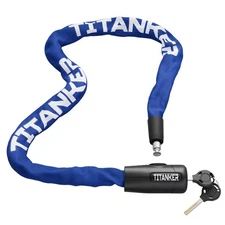 Titanker Bike Chain Lock with Key, 3.3 Feet Heavy Duty Anti-Theft Bike Lock C...